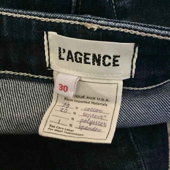 L’Agence Margot Skinny High Rise Dark Wash Jeans 4am $255 30 - Picture 9 of 9